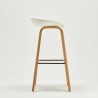 High table set 2 bar stools h75cm white scandinavian wood Vineland Discounts