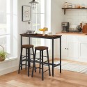 Set of 2 industrial high bar stools wood metal table 140x40 Pinetown On Sale