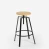 Set 2 industrial high black bar stools 140x40cm Essex Bulk Discounts