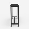 Set 2 industrial high black bar stools 140x40cm Essex Discounts