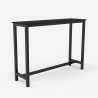 Set 2 industrial high black bar stools 140x40cm Essex Offers