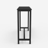 Seymour High Kitchen Table Set with 2 Black Metal and Wood Bar Stools Model