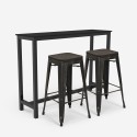 high table set for kitchen with 2 black wooden and metal bar stools seymour. Catalog