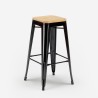 high table set bar kitchen with 2 black industrial stools and knott wood. Catalog