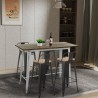 white high bar table set with 4 metal stools with backrest - belcourt. Offers