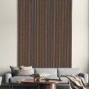 5 x decorative sound-absorbing panel 120x57cm walnut wood K-N Promotion