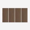 4 x sound-absorbing panel 120x60cm decorative wall walnut wood Tabb-NS Promotion