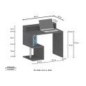 Writing desk home office space saving 100x50x92.5cm raised platform Esse 2 Plus 