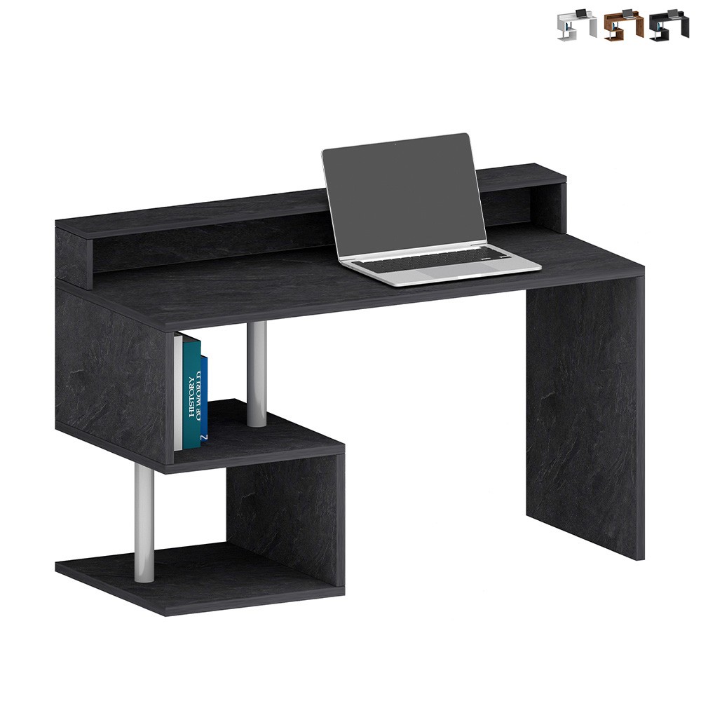 Modern elegant office desk with raised platform 140x60x92.5cm Esse 2 Plus