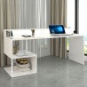 Modern design office desk 180x60x92.5cm with Esse 2 Plus overhead Model