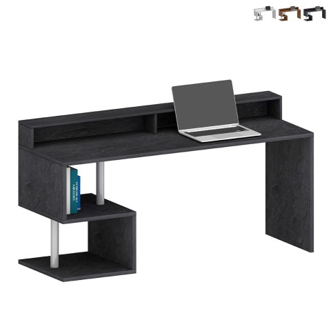 Modern design office desk 180x60x92.5cm with Esse 2 Plus overhead Promotion