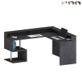 Modern Angle Corner Office Desk Design with Raised Shelf Esse 2 A Plus Promotion