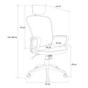 Ergonomic office chair with exclusive design and headrest Sepang Ocean Sale