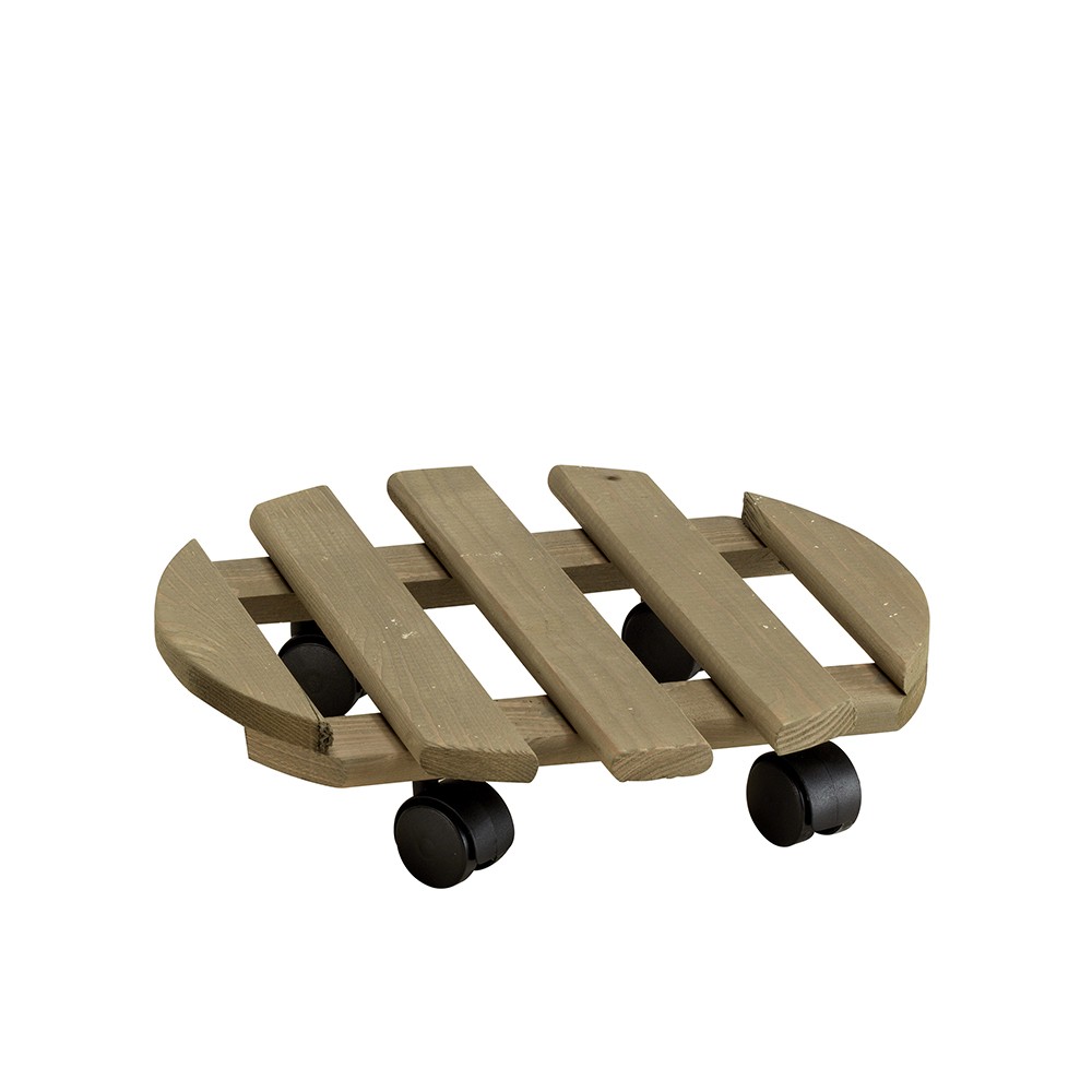 Wooden Plant Pot Trolley Ø35 Round with Wheels Videl TS
