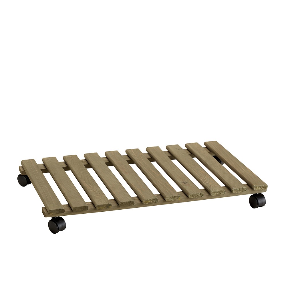 Wooden Plant Pot Trolley with Wheels 70x40cm Videl R