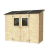 Wooden garden shed with attached tool shed Vanilla 245x102 Offers