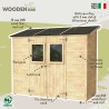 Wooden garden shed with attached tool shed Vanilla 245x102 On Sale