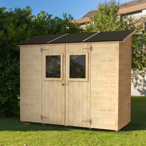 Wooden garden shed with attached tool shed Vanilla 245x102 Promotion