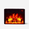 Electric built-in fireplace 61.5x20x45h LED flame effect Malmö On Sale