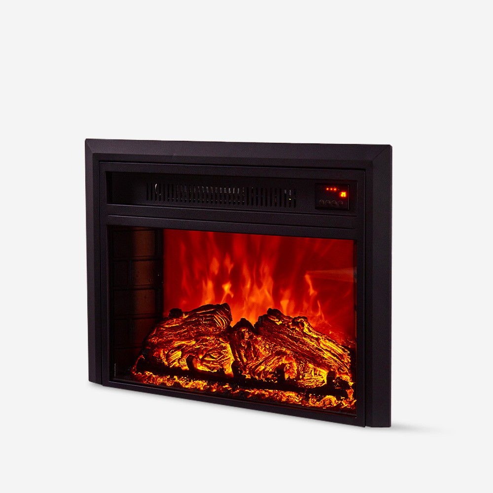 Inset wall electric fireplace 66.5x18x49h LED flame light 1500W Lund