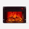Inset wall electric fireplace 66.5x18x49h LED flame light 1500W Lund On Sale