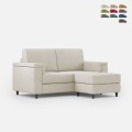 Modern living room 2-seater sofa with Marrak 120P fabric pouf Promotion