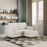 Modern living room 2-seater sofa with Marrak 120P fabric pouf Measures