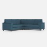 Modern 5-Seater Corner Sofa in Fabric 226x226cm Marrak 12AG 