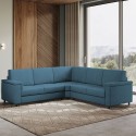 Modern 5-Seater Corner Sofa in Fabric 226x226cm Marrak 12AG Measures