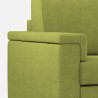 Modern 2-seat living room sofa in fabric 168cm with Marrak 140P pouf 