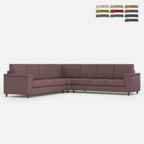 Corner sofa 7 seats in fabric with peninsula 286x286cm Marrak 18AG Promotion