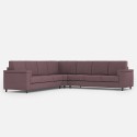 Corner sofa 7 seats in fabric with peninsula 286x286cm Marrak 18AG 