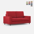 2-Seater Fabric Sofa 168cm Classic Modern Design Sakar 140 Promotion