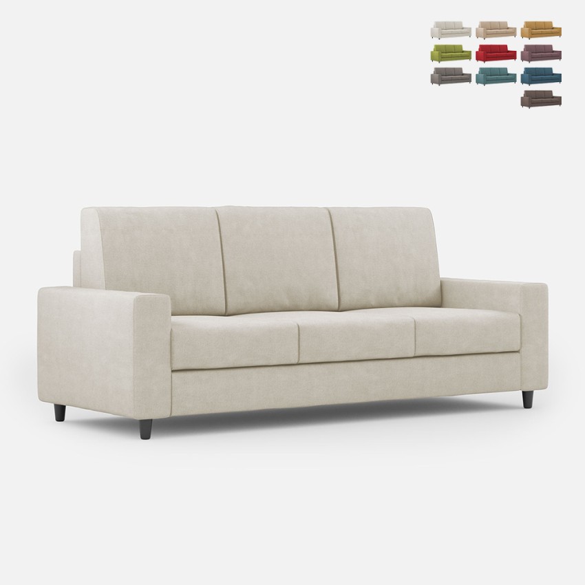 Sakar 180 Modern Elegant 3-Seater Fabric Sofa 208cm Promotion