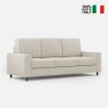 Sakar 180 Modern Elegant 3-Seater Fabric Sofa 208cm 