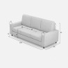 Sakar 180 Modern Elegant 3-Seater Fabric Sofa 208cm 