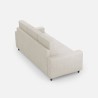 Sakar 180 Modern Elegant 3-Seater Fabric Sofa 208cm 