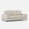 Sakar 180 Modern Elegant 3-Seater Fabric Sofa 208cm 