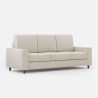 Sakar 180 Modern Elegant 3-Seater Fabric Sofa 208cm 