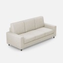 Sakar 180 Modern Elegant 3-Seater Fabric Sofa 208cm 
