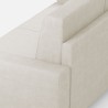 Sakar 180 Modern Elegant 3-Seater Fabric Sofa 208cm 