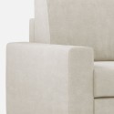 Sakar 180 Modern Elegant 3-Seater Fabric Sofa 208cm 