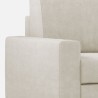 Sakar 180 Modern Elegant 3-Seater Fabric Sofa 208cm 