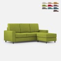 Sakar 180P 3-Seater Sofa with Ottoman, 208cm, Fabric Upholstery for Living Room Promotion