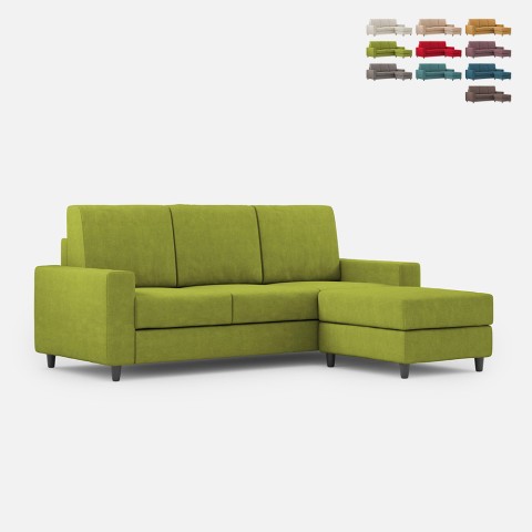 Living room sofa 3 seats 208cm with Sakar 180P fabric pouf Promotion