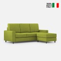 Sakar 180P 3-Seater Sofa with Ottoman, 208cm, Fabric Upholstery for Living Room 