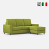 Sakar 180P 3-Seater Sofa with Ottoman, 208cm, Fabric Upholstery for Living Room 