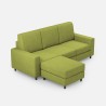 Sakar 180P 3-Seater Sofa with Ottoman, 208cm, Fabric Upholstery for Living Room 