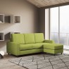 Living room sofa 3 seats 208cm with Sakar 180P fabric pouf Measures