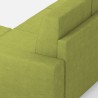 Sakar 180P 3-Seater Sofa with Ottoman, 208cm, Fabric Upholstery for Living Room 